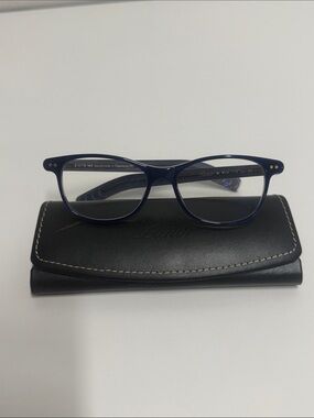 Lunor Navy Blue Round Optical Glasses